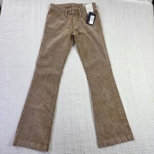 Gap NWT Long & Lean Low Rise Bootcut Corduroy Pants Tan Brown Stretch Size 26/2R